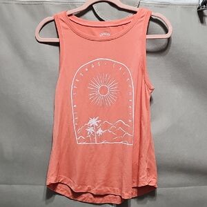 League Women's Coral Graphic Tank Top
